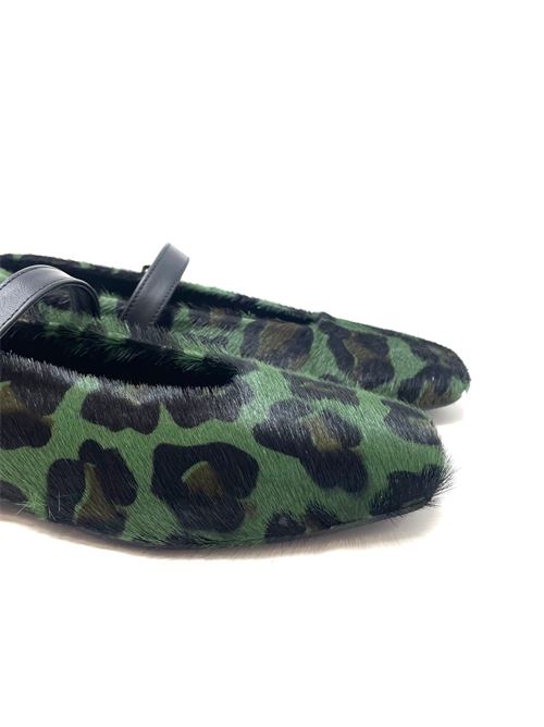 Ballerina in cavallino leopardo IL LACCIO | 4062PONYGREEN